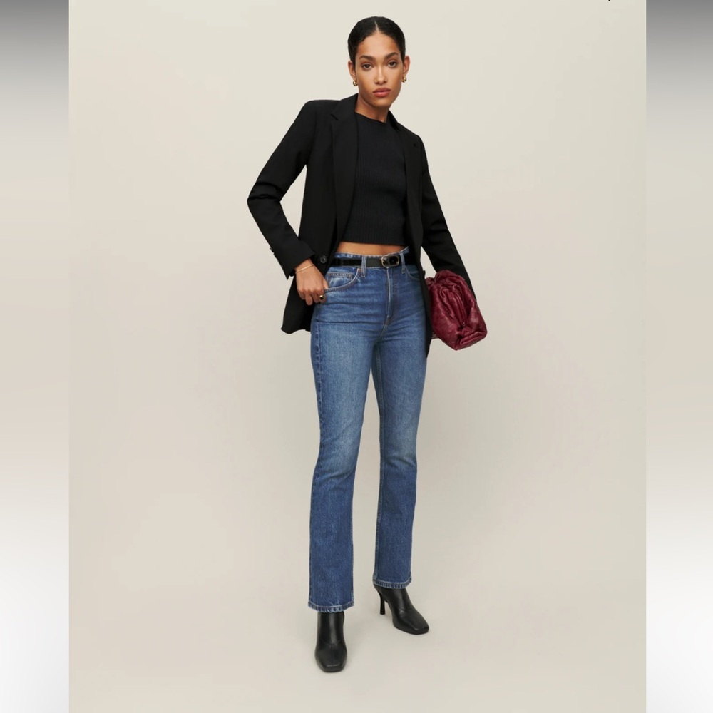 Reformation Peyton High Rise Bootcut Cropped Jeans in Mercer Size 29